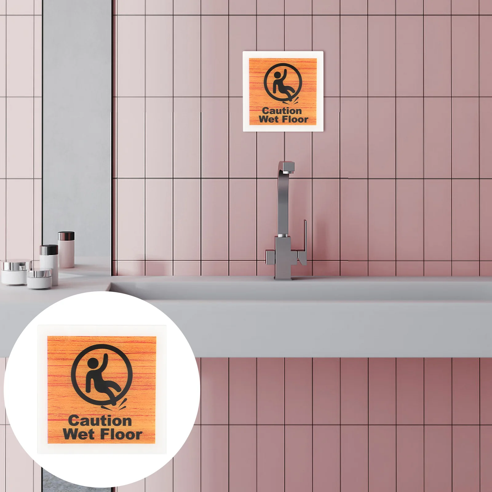 

Caution Wet Floor Sign Lightweight Acrylic Safety Indicator For Home Office School Commercial Use Slippery Area Keep Clear Wall