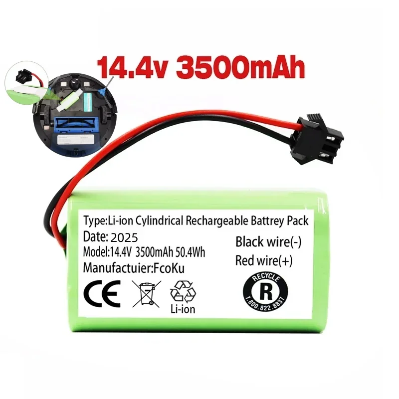 

14.4V 4000mAh Battery For eufy RoboVac 15C 15T 25C 30 30C 35C MAX G10 G15 G20 G30 Hybrid Edge Robot Vacuum Cleaner Accessories