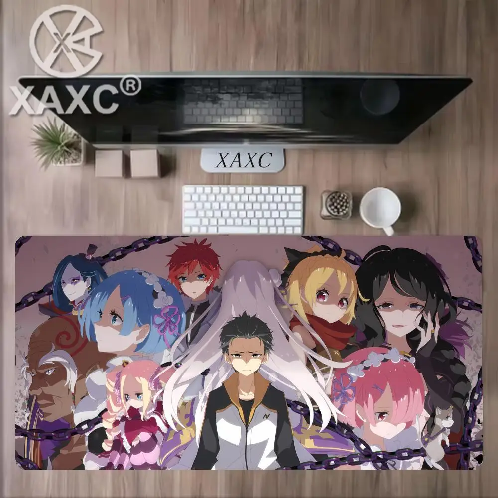 R-RE ZERO Mouse Pad Tablet Laptop xl desktop mouse mat cute HD printing Gaming keyboard pad csgo Player 90x40 cm XAXC Mouse Pad