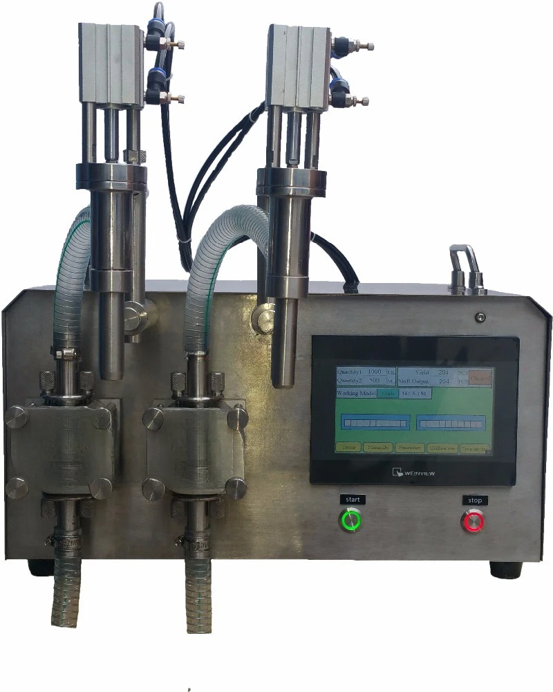 Desktop Double Heads Gear Pump Filling Machine