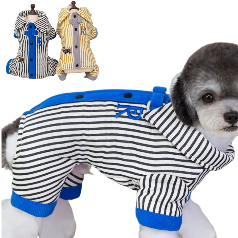 

Stripe Winter Warm Pet Dog Jumpsuit Waterproof Dog Clothes For Small Dogs Cat Chihuahua Jacket Thicken Yorkie Costumes Coat 2025