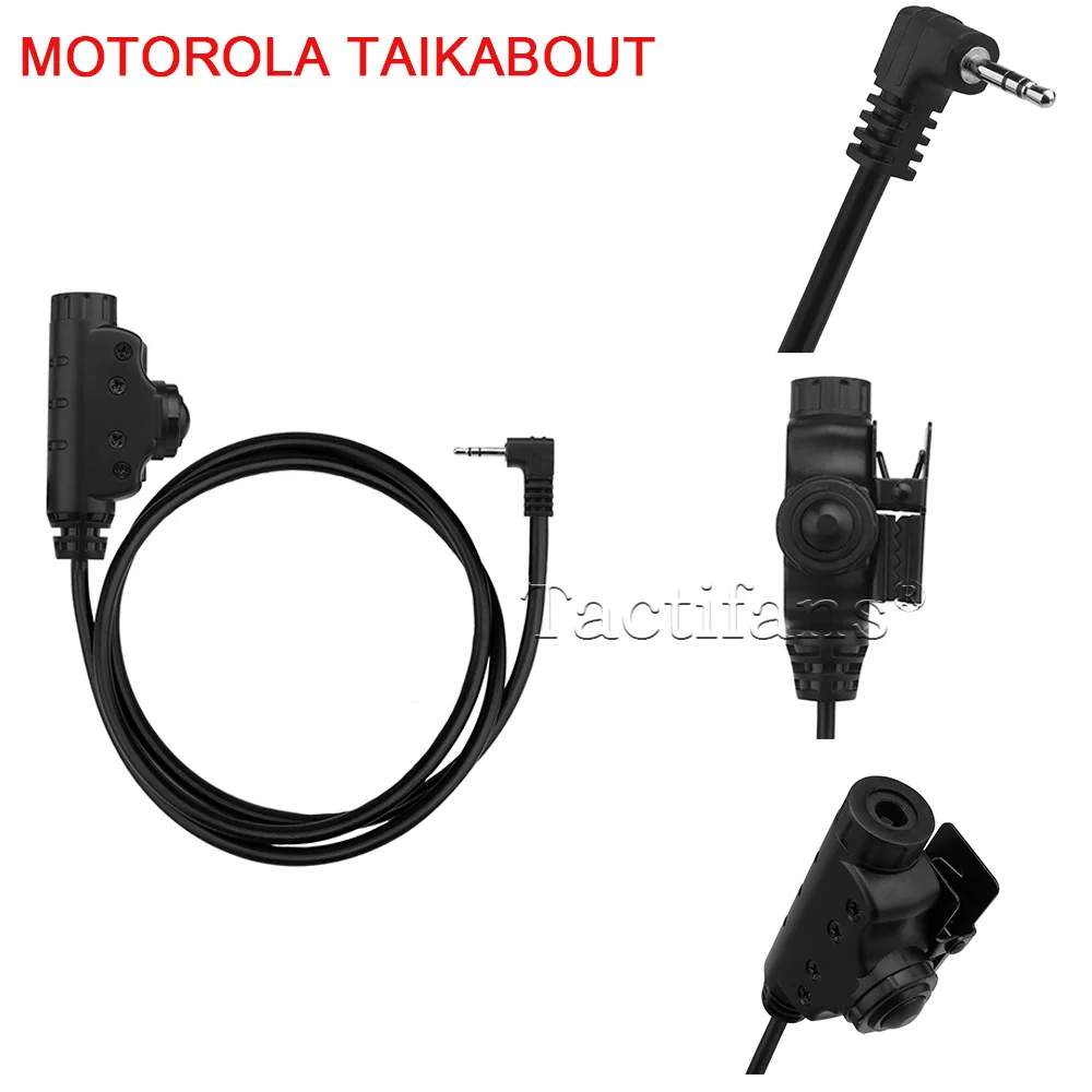 Adattatore per auricolare tattico PTT U94 V2 per Icom / Kenwood / Midland / Motorola Talkabout/auricolare per cellulare spina U174