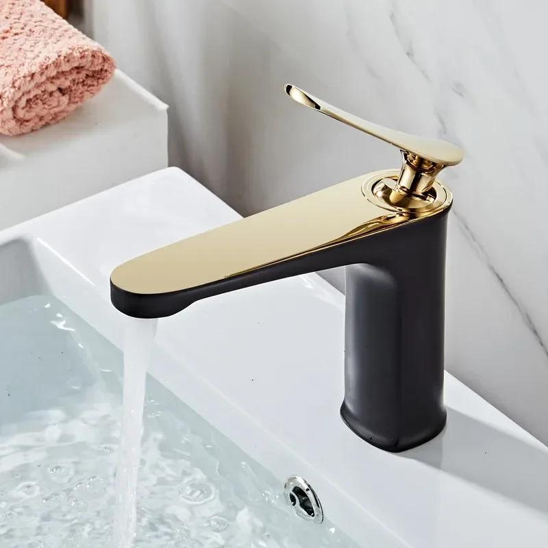 Basin Faucets Fashion Bathroom Mixer Tap Brass Washbasin Faucet Single Handle Single Hole Elegant Crane for Bathroom
