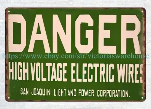 Alle Decor Hoogspanning Elektrische Draden Gevaar Metalen Tin Teken