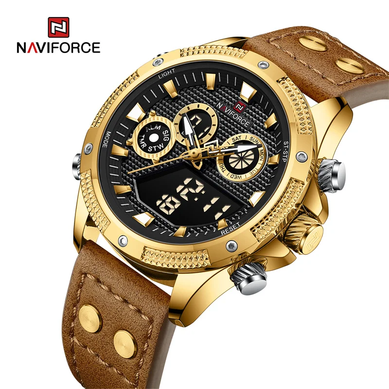 

NAVIFORCE New Military Watch For Men Analog Digital Waterproof Quartz Wristwatch Sport Male LED Digital Clock Relogio Masculino