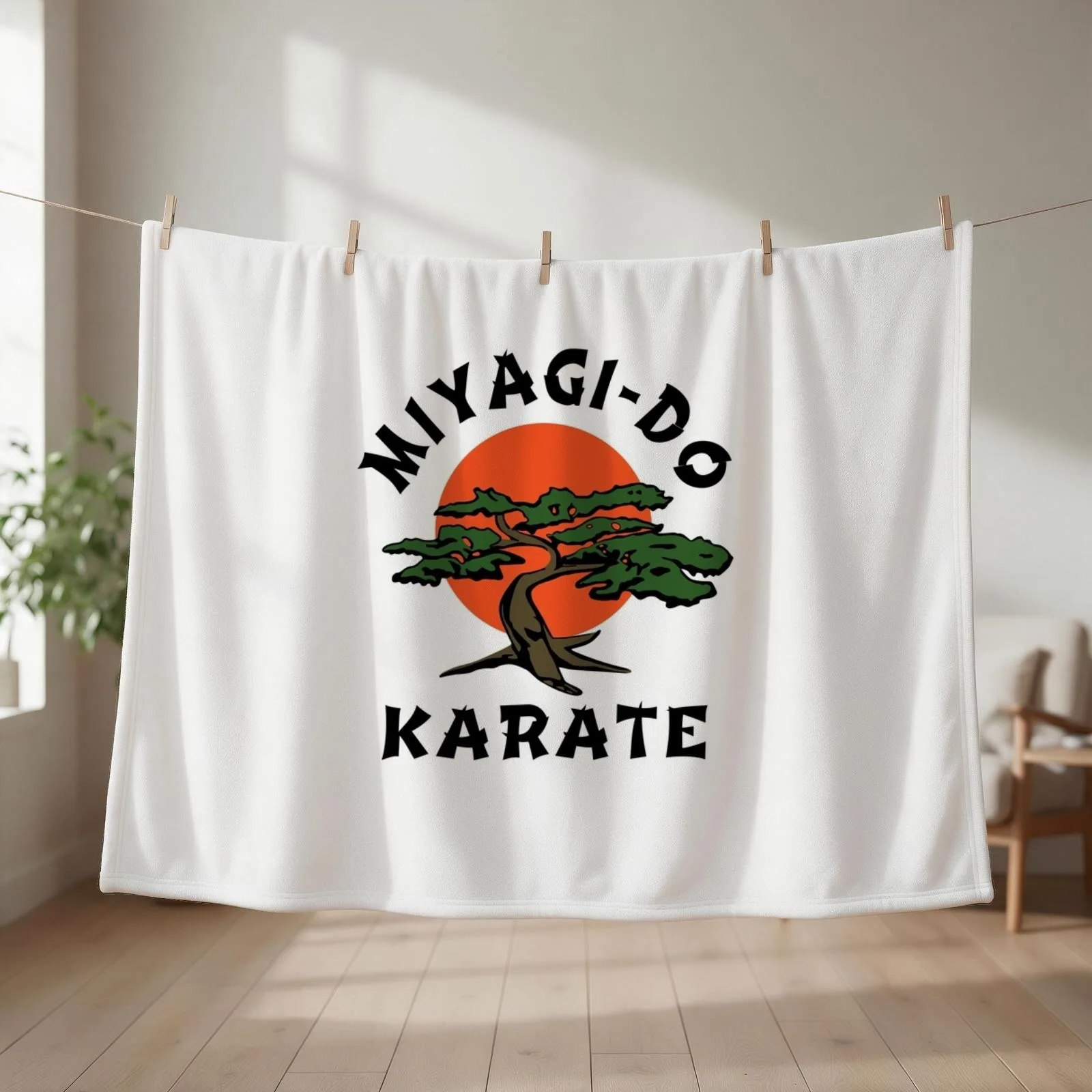 Miyagi Do - HD Graphic - Professionally Designed Throw Blanket Fashion Sofas Single Sofas Blankets