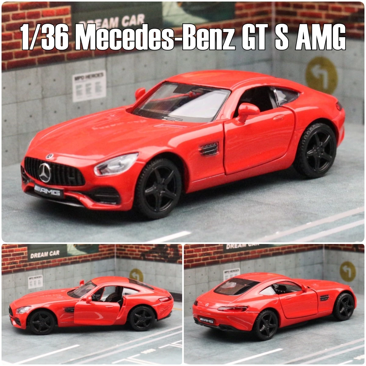1/36 メルセデス · ベンツ GT S AMG おもちゃの車のモデル子供のための