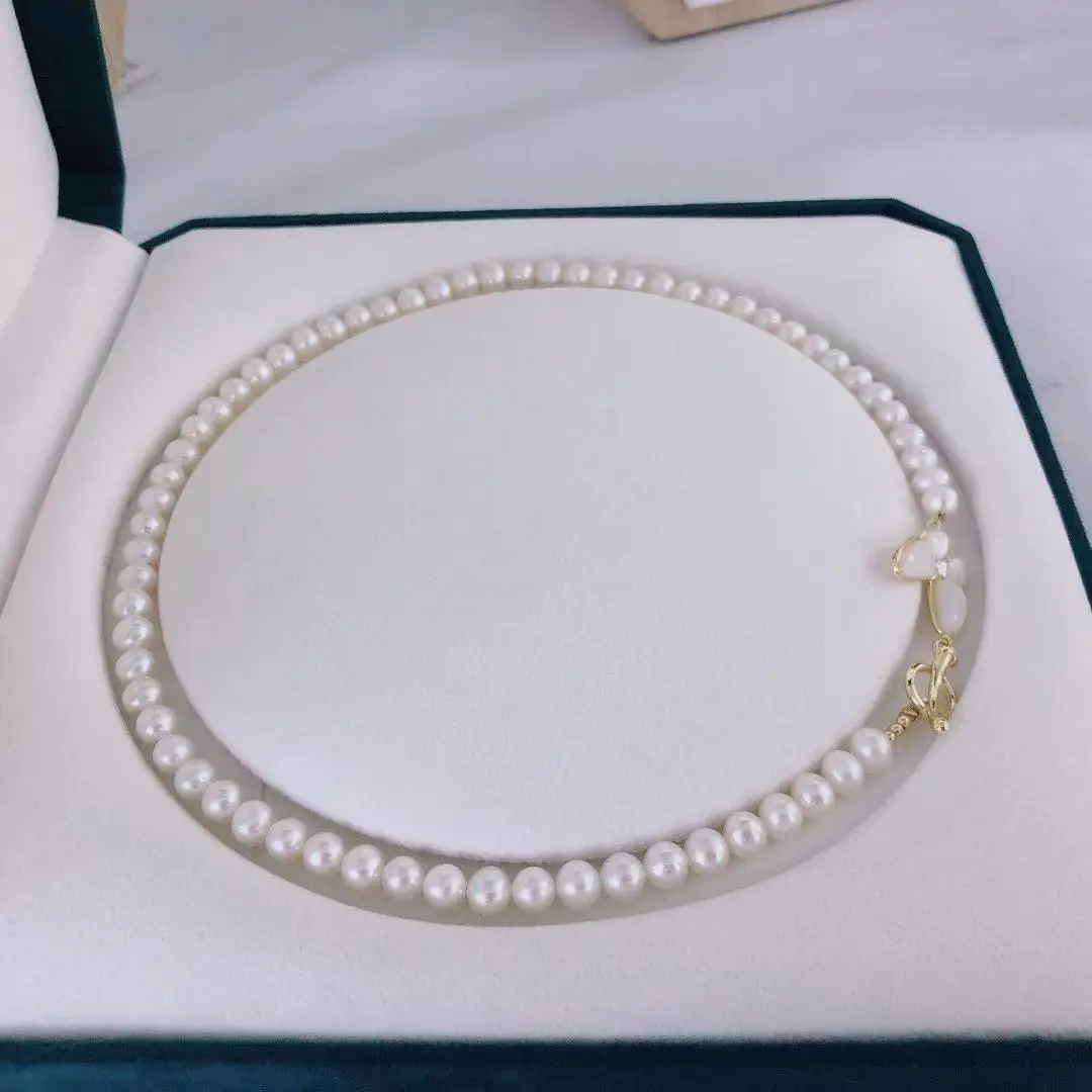 

classic 10-11mm south sea round white pearl necklace 18inch 925s