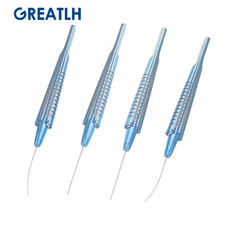 Imagem -02 - Titânio Aperto Alça Retina Capsulorhexis Pinça Reta Curvo Angular Forceps de Corpo Estranho Microinstrumentos Oftálmicos