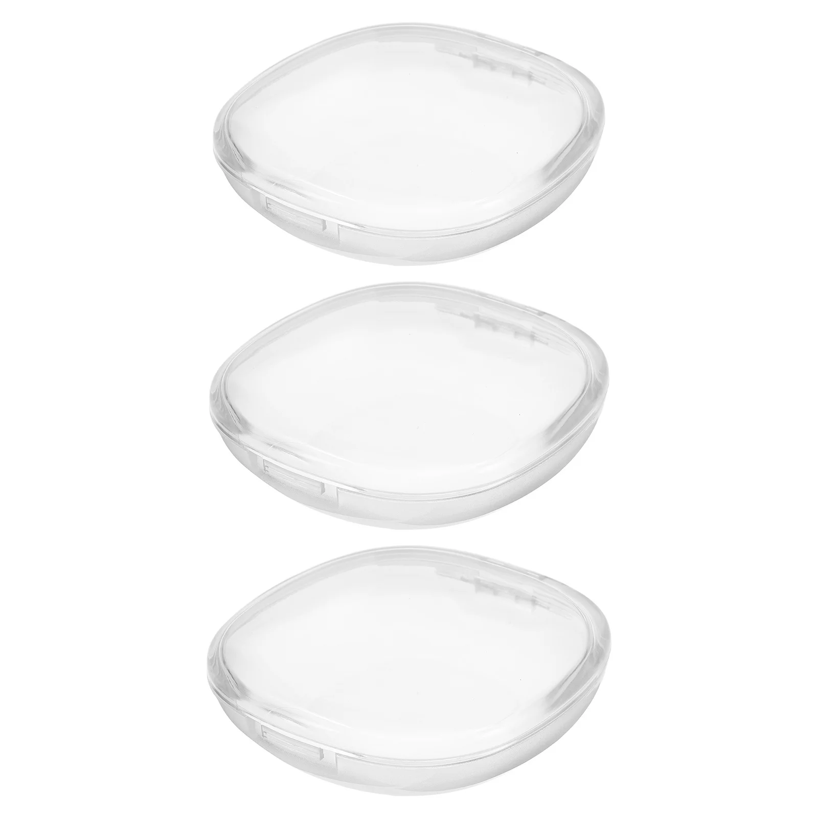 

3Pcs Transparent Dental Retainer Case Compact Mouth Guard Container for Soaking Braces Cleaning Travel Storage
