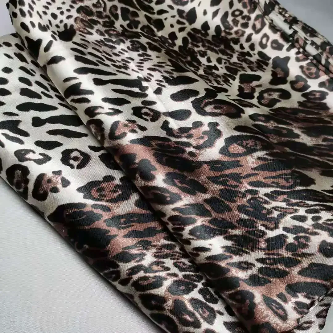 On Sale Soft Leopard Satin Fabric Sewing Craft Material Many Styles