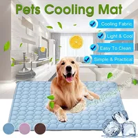 Summer pet cooling pad dog cat breathable blanket ice silk fabric cool sleeping pad pet sleeping mattress waterproof