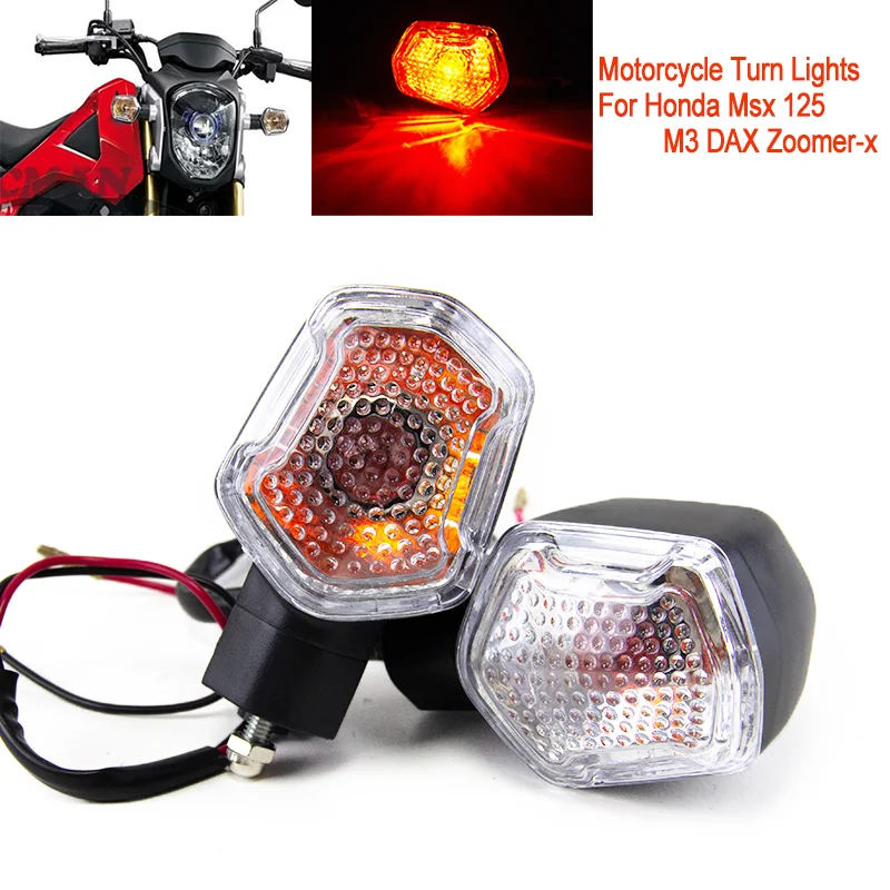 دراجة نارية لمبة بدوره إشارات أضواء لهوندا Msx 125 2015 M3 DAX Zoomer-x ليتل دراجة قرد مؤشر الاتجاه المتعري مصباح