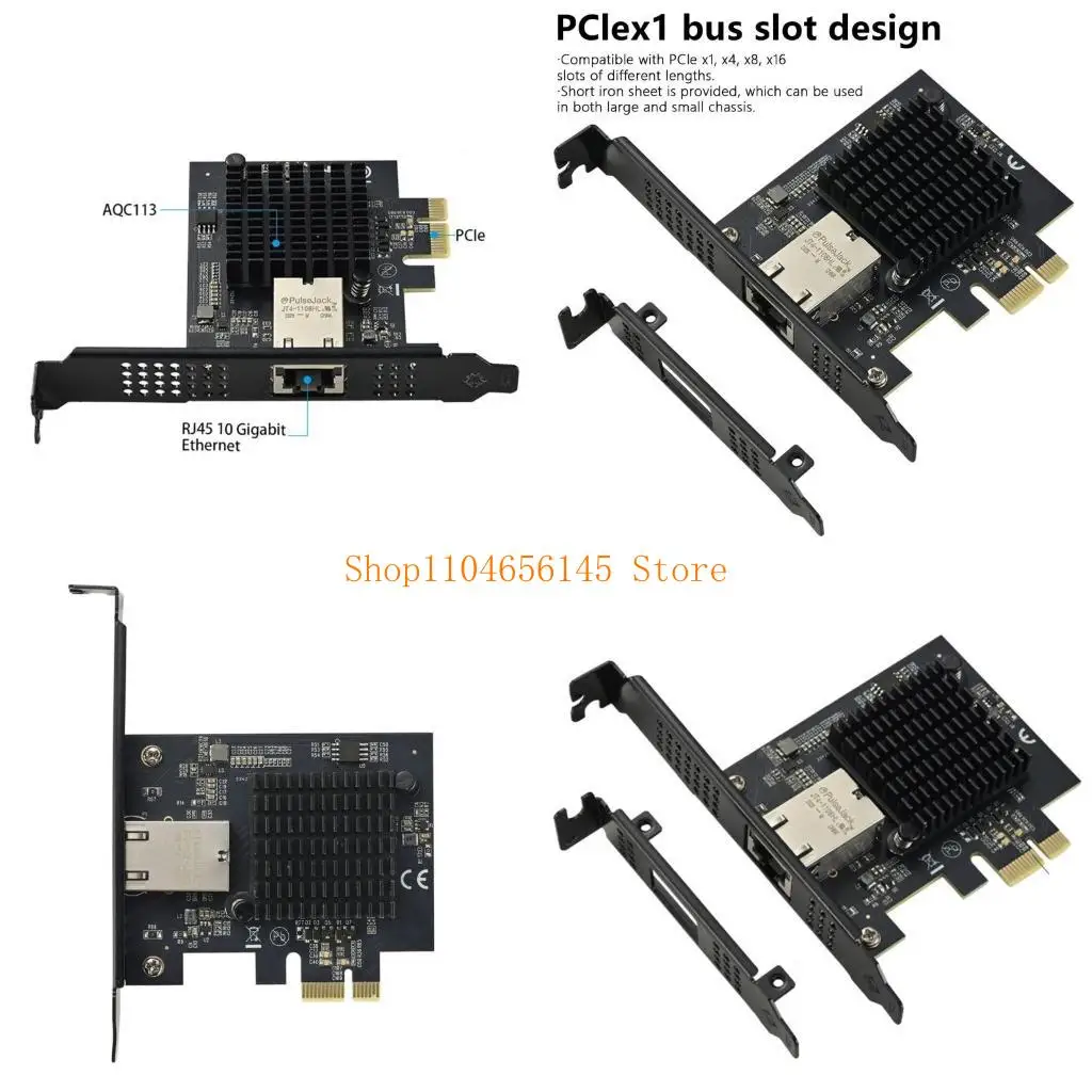 

5ASD Профессиональный однопорт 10 Гбит/с AQC113 Card Card Card 1G 2 10 Гбит/с.