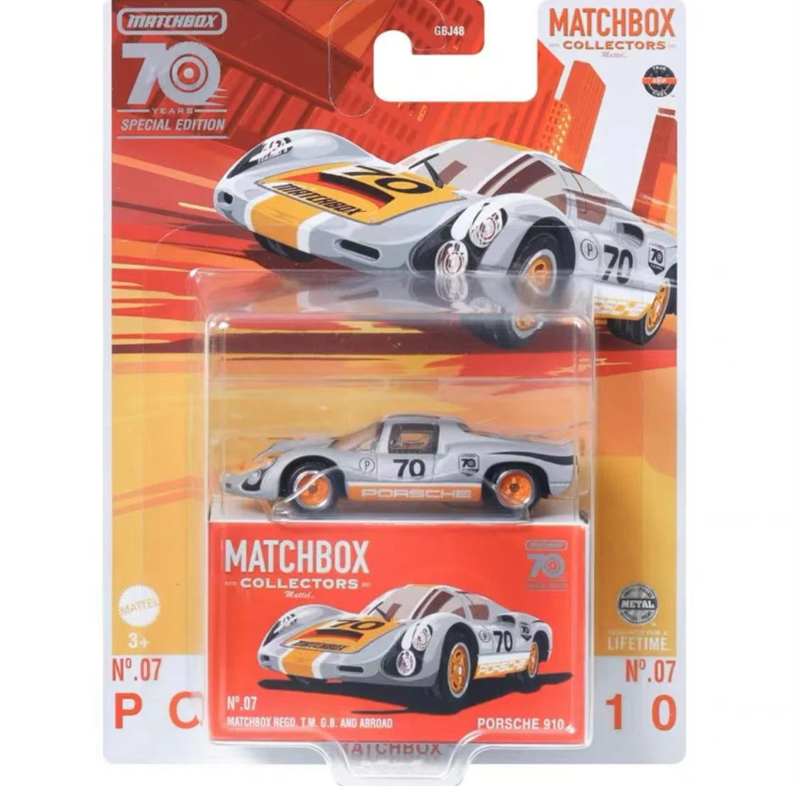 Original Matchbox Car Collectors 70 Years Special Edition Vehicles Porsche Toyota Audi Mercedes-Benz Boys Toys for Children Gift