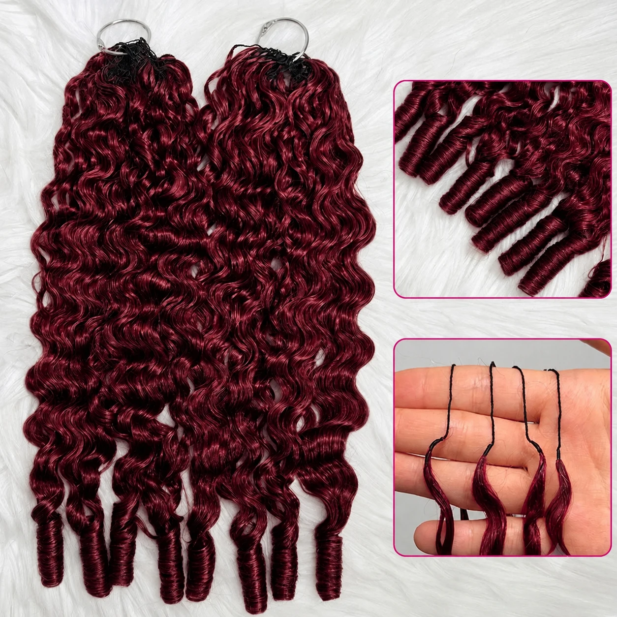 99J Dark Burgundy Feather Croc - Feather Hair Extension ulasan dan harga