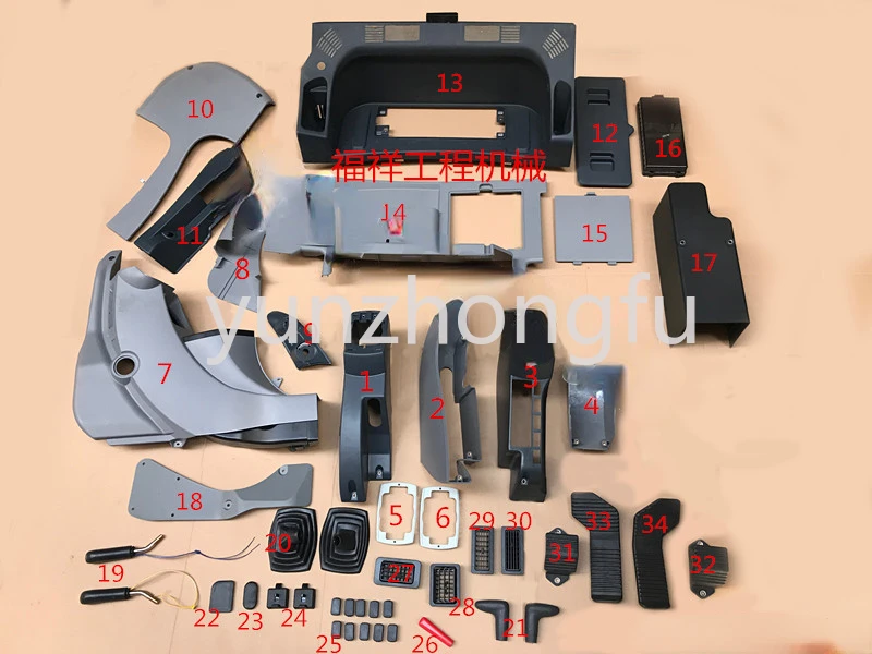 Excavator Accessories 200/250/260/330/350-8 Super 8 Toolbox Cab Interior Decoration Plate