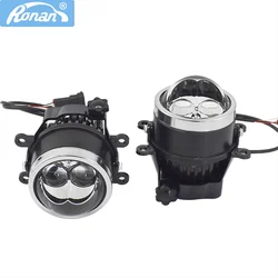 Ronan 3.0Inch Double Matrix Bi-LED Fog Projector Lens for Focus/Toyota/Honda Universal Retrofit Car Styling PTF Hyperboloid