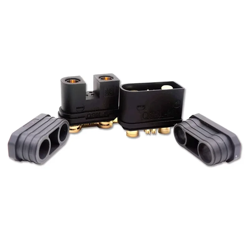 L52A-QS9L Anti-Funken Männlich Weiblich Gold Bananen Stecker 180A Netzteil Batterie Stecker Mit Widerstand Für RC Landwirtschaft UAV