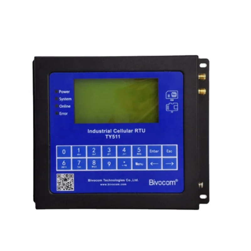 4G LCD RTU with 2-RS232, 2-RS485, 8-DI, 8-DO(Relay), 8-ADC, 2-Pulse, 3-Power output, USB