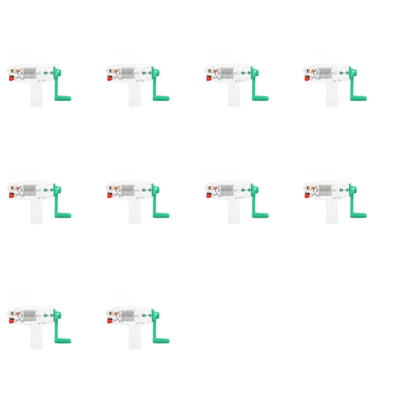 10X Kids Hand Crank Generator 6.3V 0.2A Electricity Generator Emergency Power Supply Mechanical Dynamo For Kids Science