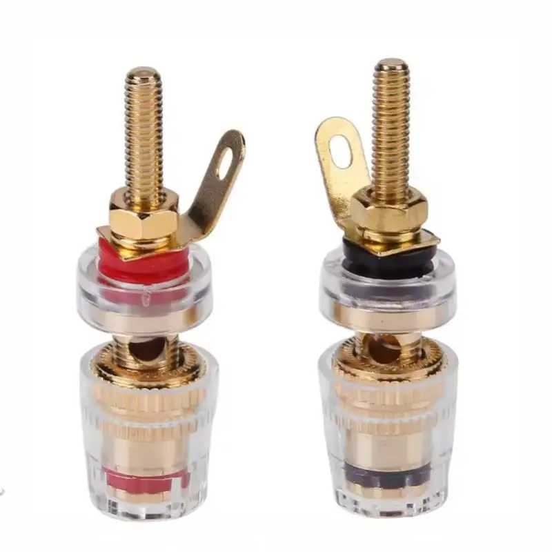 2Pcs 4mm Multifunctional Brass Speaker Amplifier Binding Posts Terminals For Banana Plugs Tool Accessories