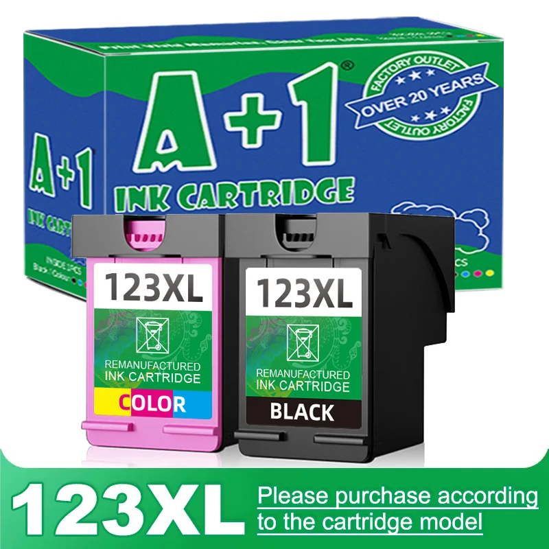 A+1 123XL Replacement for hp Deskjet 2620 Ink Cartridge for hp 123 for HP123 Deskjet 2630 2632 2130 2132 2134 Officejet 3830