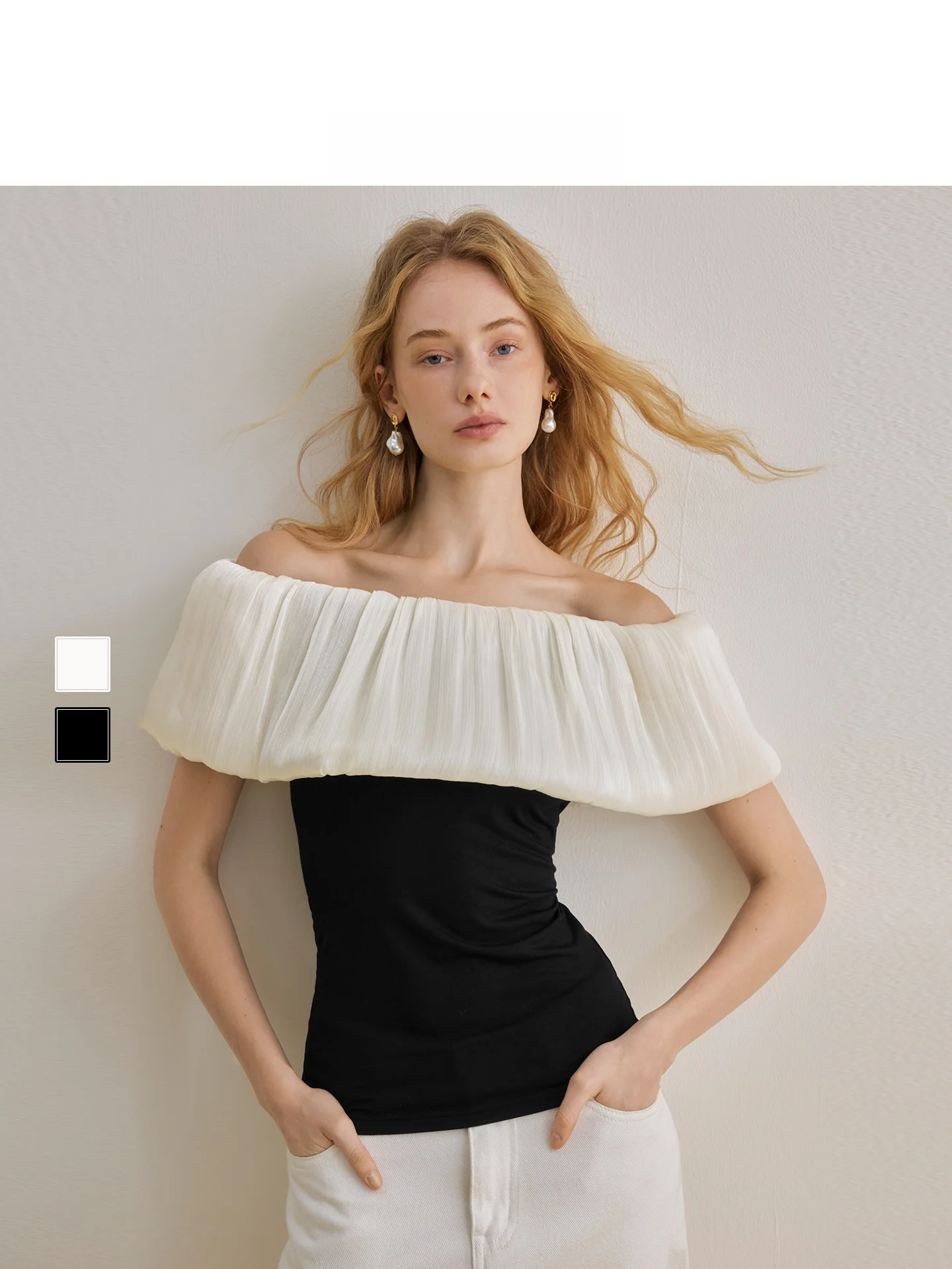 

AEL Оригинальная элегантная черно-белая футболка с цветными блоками и рюшами, женская летняя новинка, топ на одно плечо во французском стиле...