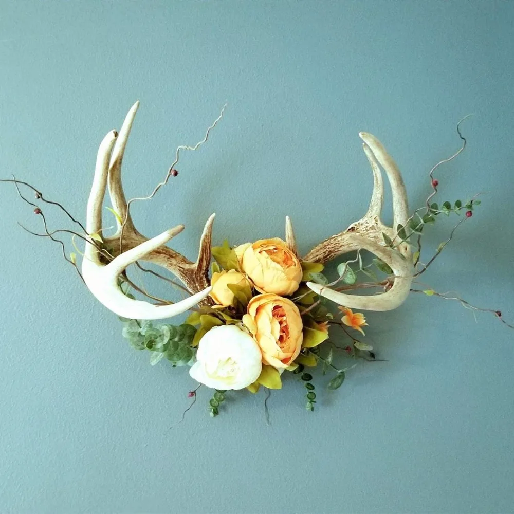 Tinsow 5 قطع من أوراق اللمس الحقيقية، جذع الأوكالبتوس الاصطناعي، باقة الزفاف، قطعة مركزية لديكور المنزل (أخضر) #6