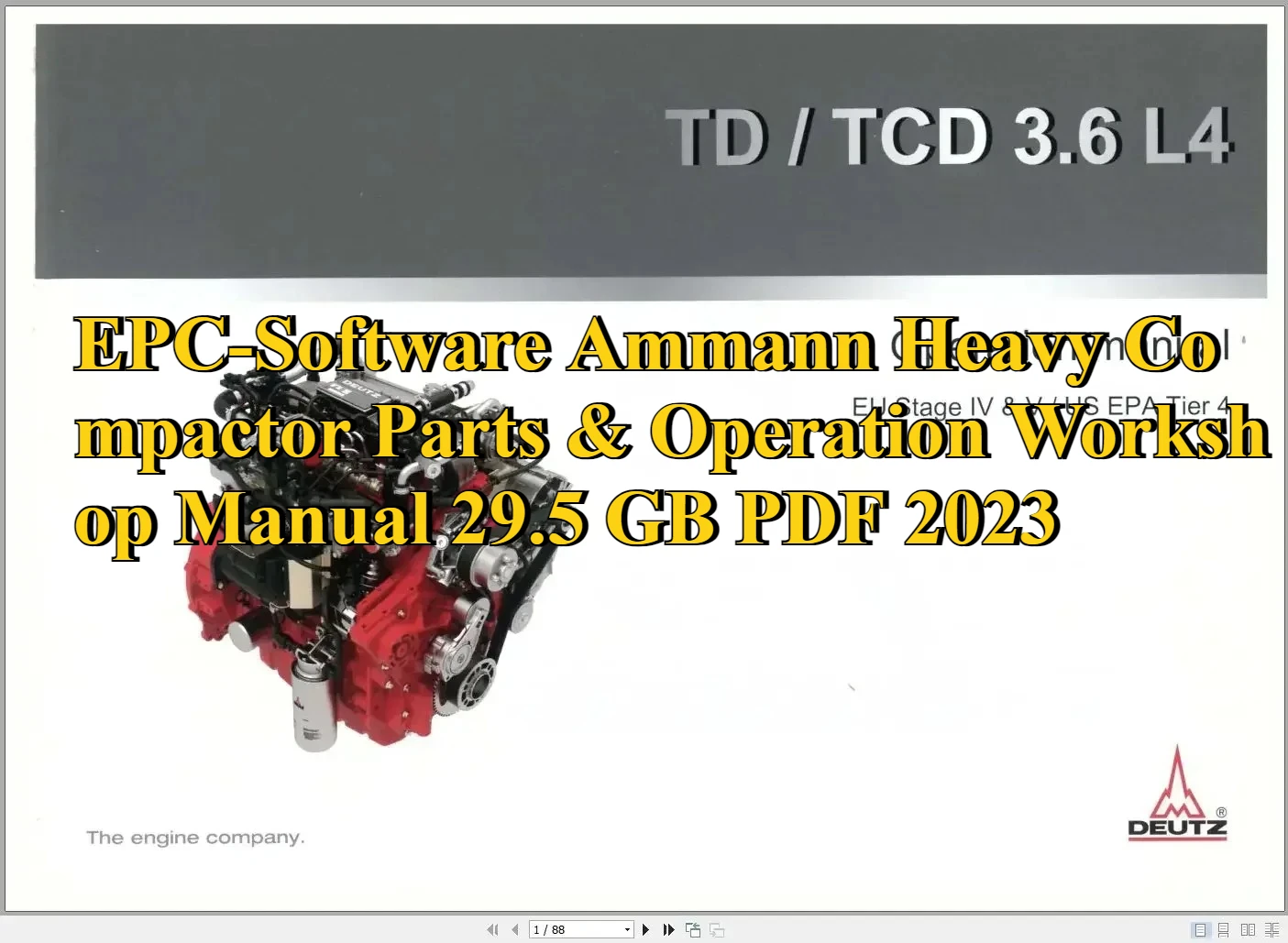 

EPC-Software Ammann Heavy Compactor Parts & Operation Workshop Руководство 29,5 ГБ PDF 2023