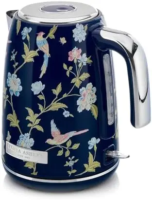 

Электрический чайник Laura Ashley из нержавеющей стали, 1,7 л – быстрое кипячение, 1500 Вт, автоматическое отключение, защита от выкипания