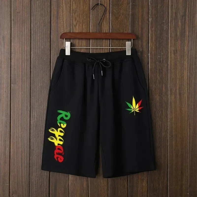 Jamaican Reggae Flag Music Reggae Rock DJ Clothes Shorts Harajuku Casual Pants Summer Shorts Men and Women