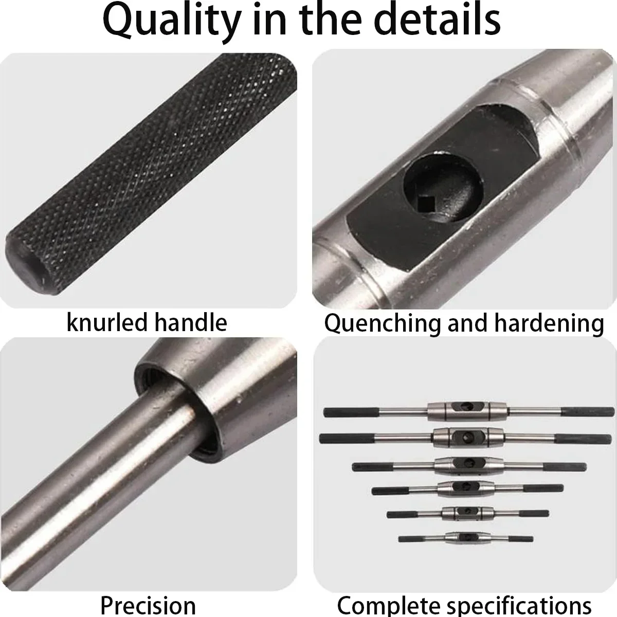 Imagem -05 - Mão Torneiras Wrench Tools Mecânico Tapping Winch Ferramentas de Processamento de Rosca de Aço Cnc Screw Tap Alta Qualidade M2-m24 Ajustável