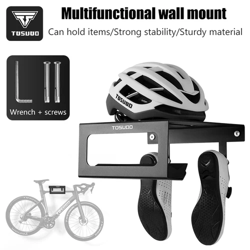 TOSUOD Estante de pared para bicicletas de montaña y carretera, estante de pared para bicicletas con exhibición de estacionamiento interior