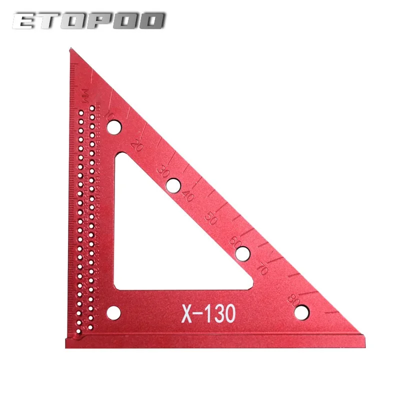 Woodworker's Drawing Ruler 90 Degree/45 Degree Hole Ruler Scribing Ruler Woodworker's Tools Tripod Ruler Line Crosser