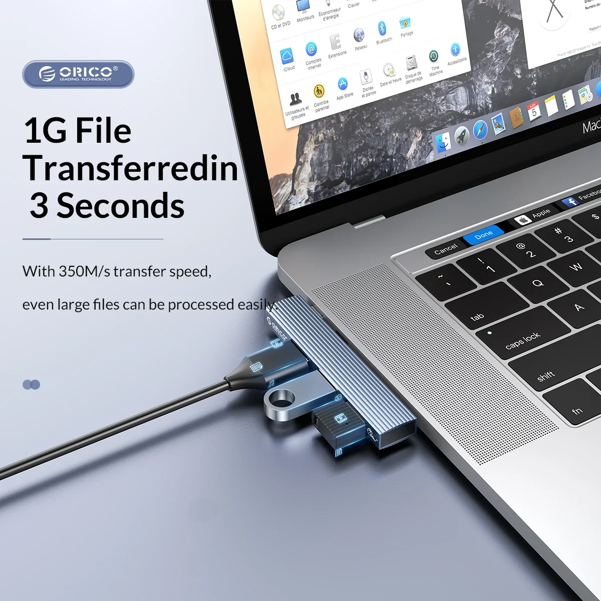 محول usb c من ORICO إلى وصلة usb 3.0 فاصل 3 منافذ محور محطة الإرساء محول otg ملحقات الكمبيوتر محور USB