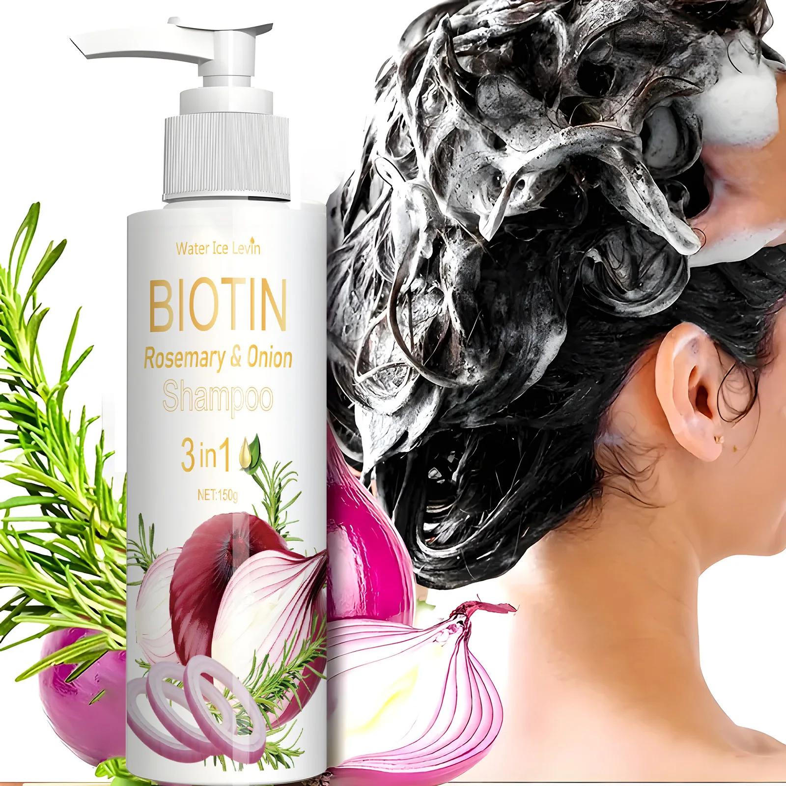 

Water Ice Levin Onion Black Seed Oil Hair Mask, Revitalizes & Smooths Hair for Intense Shine, Deep Conditioning Treatment