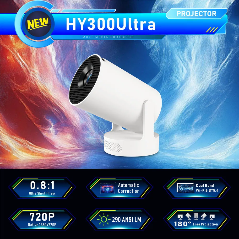 Topleo Smart Multimedia Android 11 Beamer Home Lcd Hy300 Pro Hifi Sound Video 4k Led Portable Mini Projector