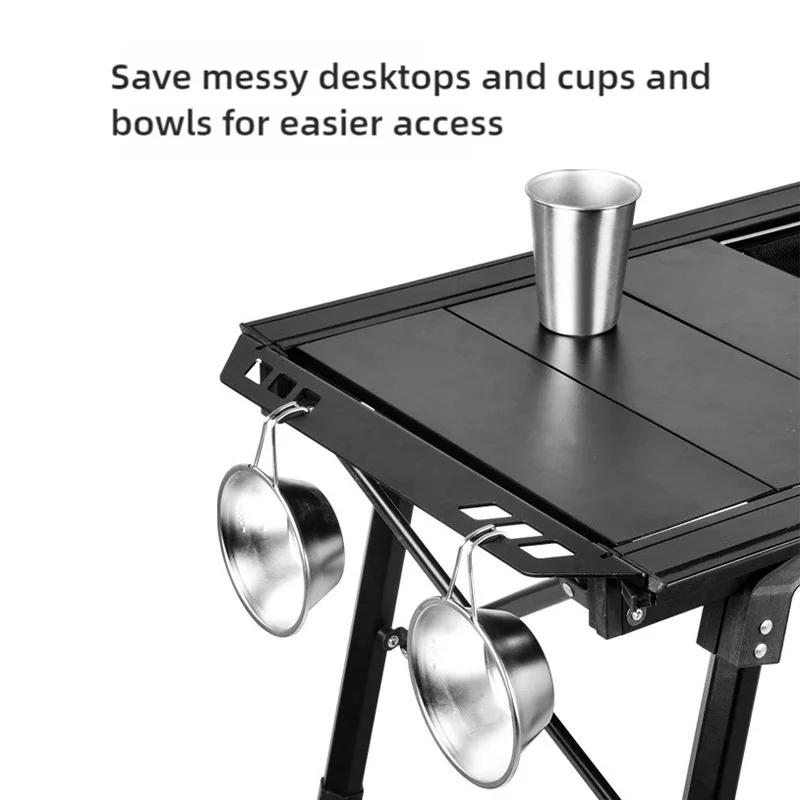 야외용 5단 접이식 IGT 리프팅 전술 테이블 캠핑 테이블 차 테이블 전술용 경량 알루미늄 합금 접이식 의자