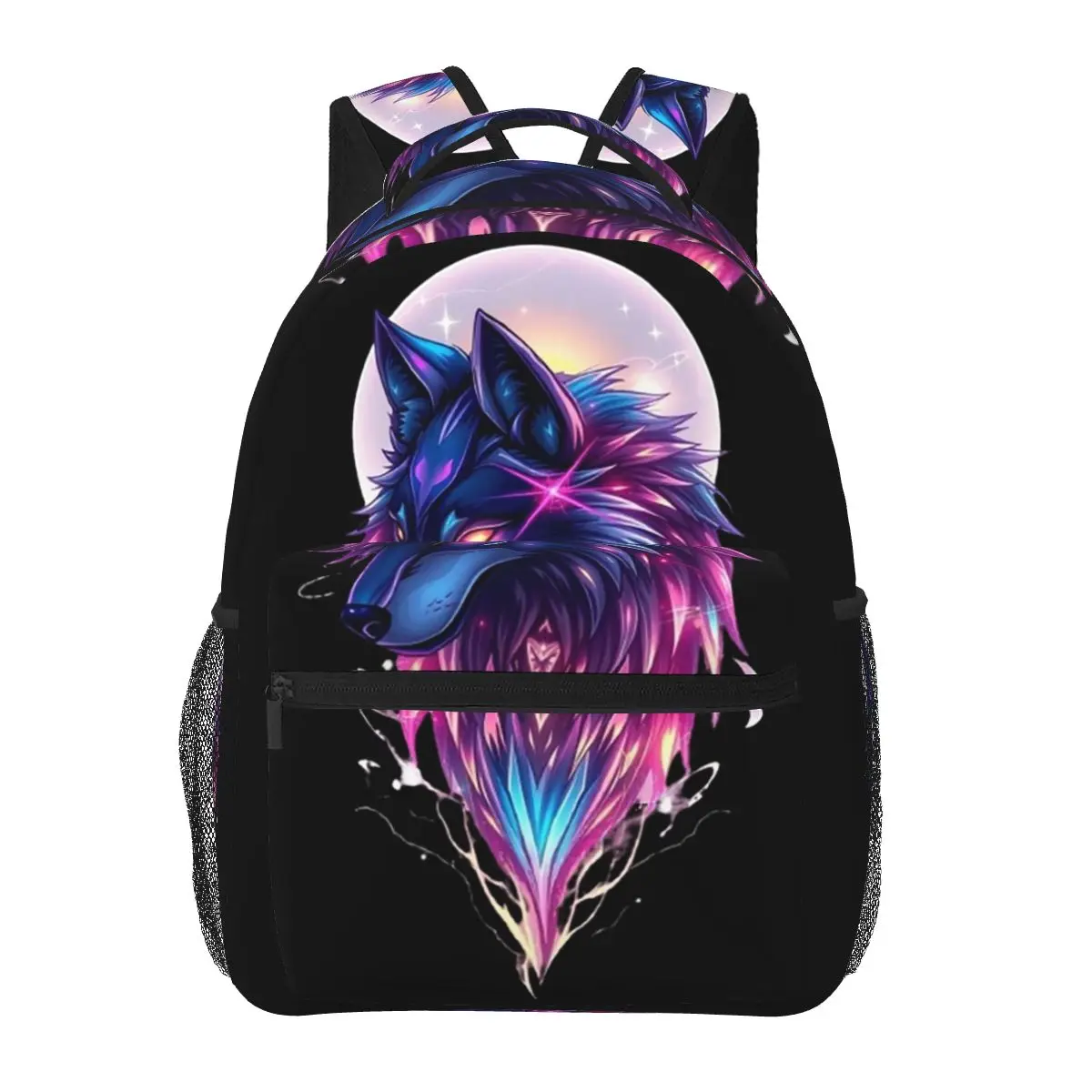 

Magical Wolf Backpack Daypack Large Capacity Boys Girls BookBag School Bag Shoulder Bags for Men Women