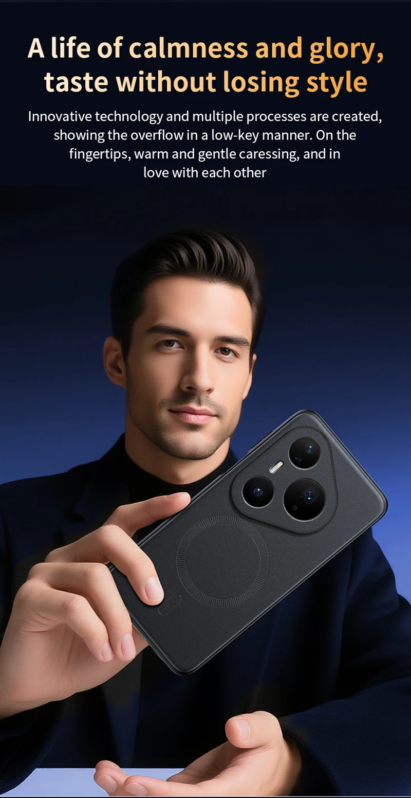 Für Huawei Pura 80 Pro Plus Hülle Magnetische Leder-Schutzhülle Hochwertige Anti-Fingerabdruck Rutschfeste PC+TPU – Detail 12