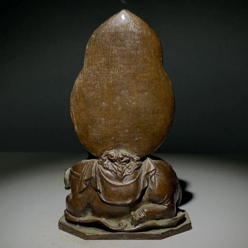 Antique Old Puxian Bodhisattva Ornaments Old Objects Old Bronze Antique Bag Old Bag Real