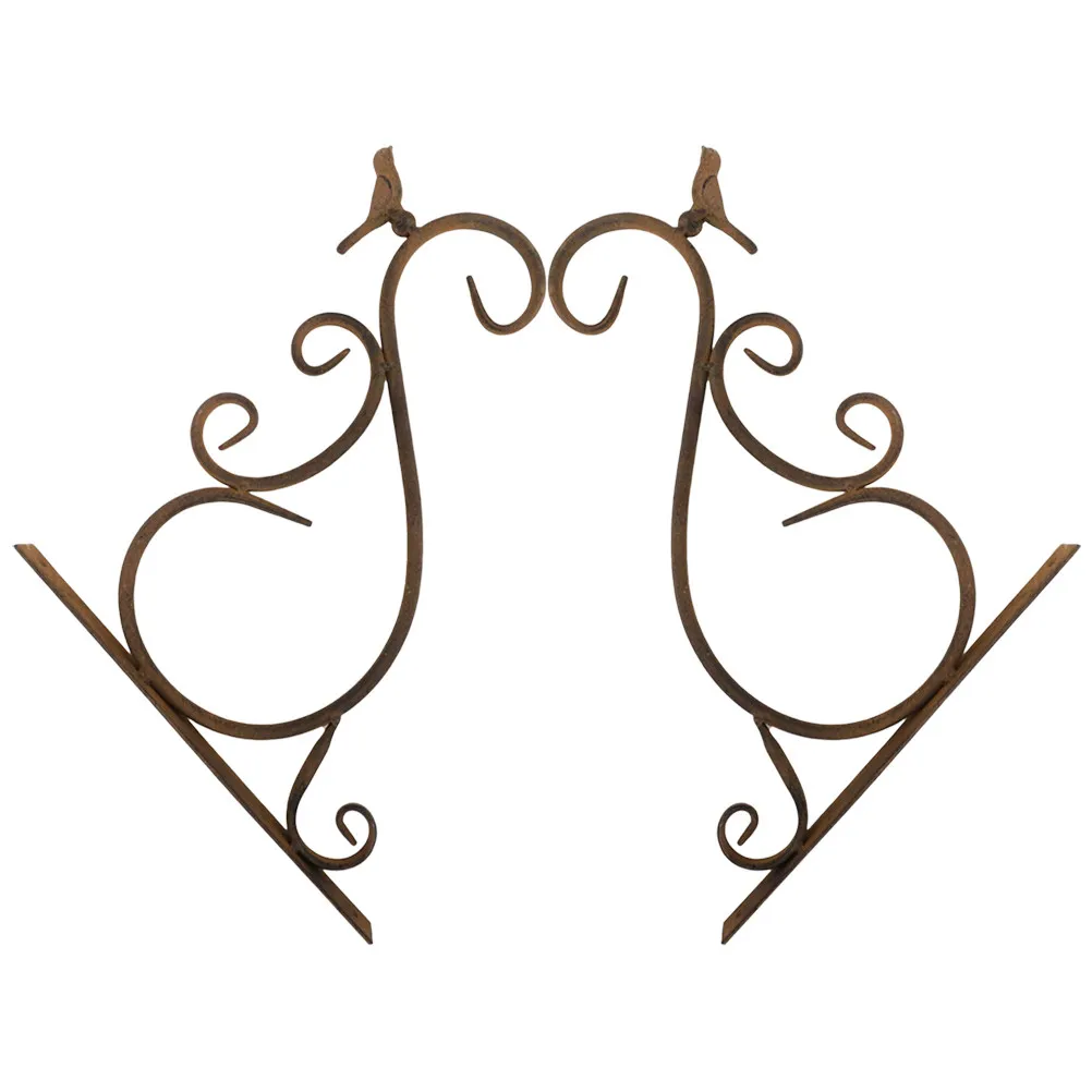1Set Hanging Basket Bracket Wall Mounted Iron Hook Sturdy Hanging Plant Bracket for Outdoor Indoor Garden Flower Pot Lantern