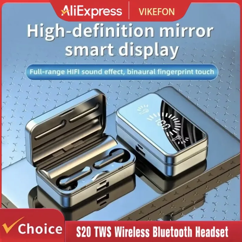 S20 Tws Auricolare Wireless Auriculares Inalambricos Con Giochi Bluetooth Auricolari Apparecchi acustici con microfono Vivavoce