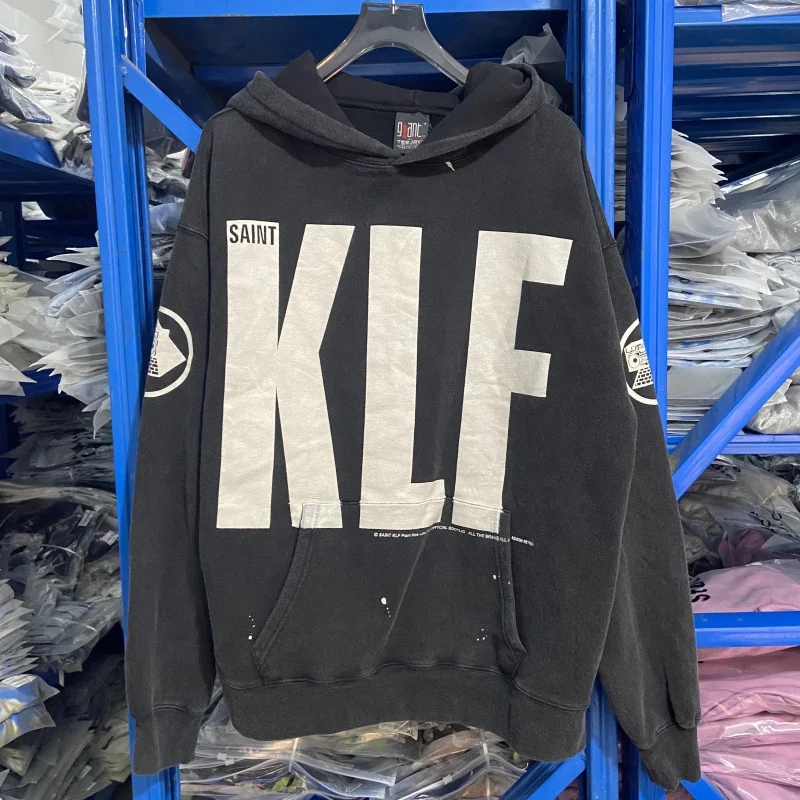 

Limited Edition 25SS KLF American High Street Hoodie Unisex Trendy Casual Long Sleeve Cotton Sweatshirt with Hood for Youth
