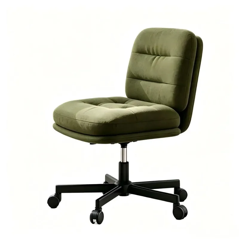 Retro Flannel Swivel Chair Comfortable Home Office Desk Makeup Seat for Study Room Computer Work
