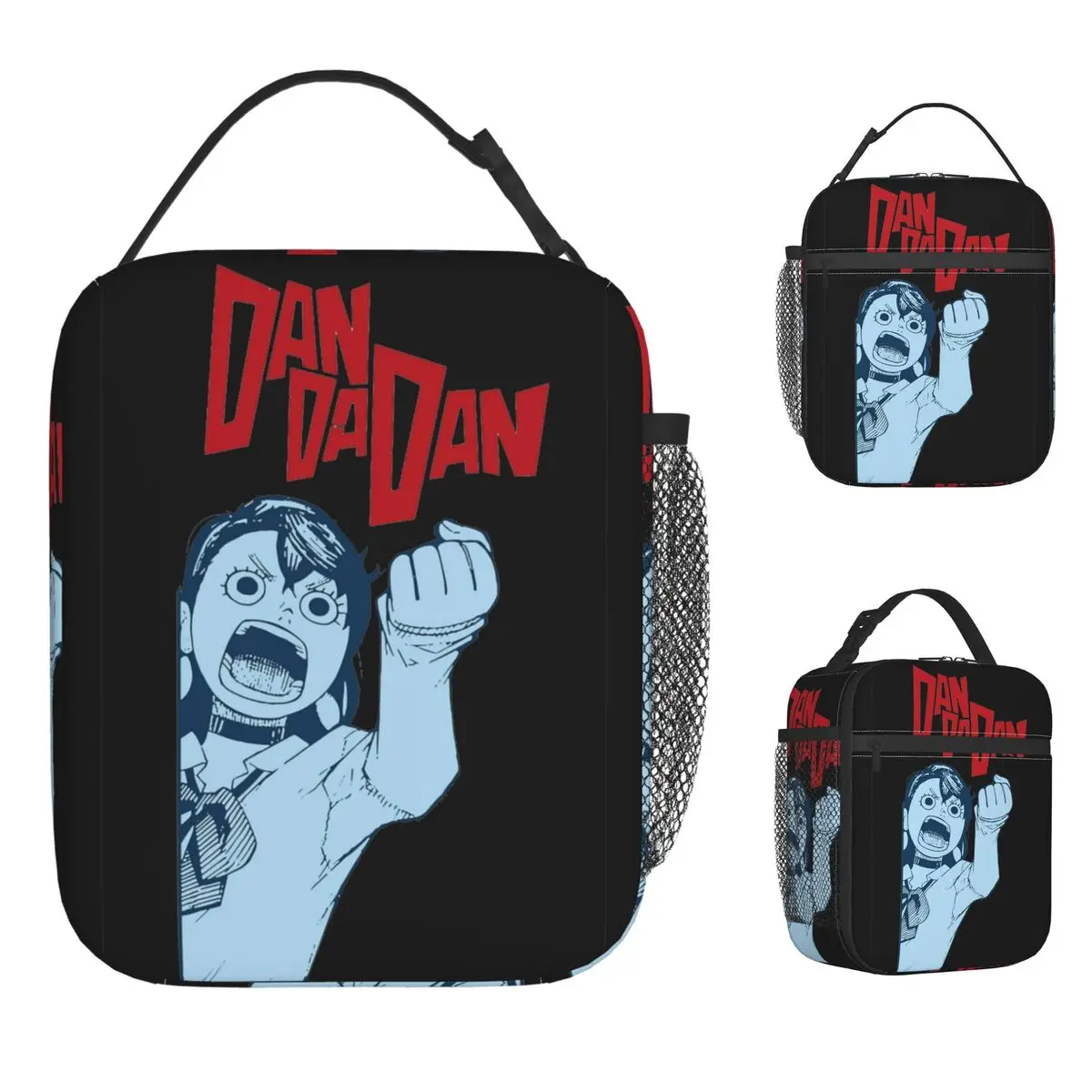 DanDaDan Lunch Bag Portable Insulated Lunch Box Child Picnic Print Cooler Bag Aesthetic Waterproof Thermal Lunch Bags