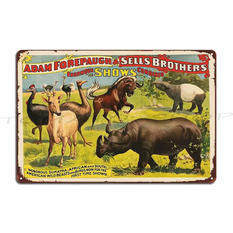 Dirt Off Your Shoulders Vintage Circus Poster Circa 1900 Metal Plaque Poster Designing Kitchen Cinema Create Tin Sign Poster
