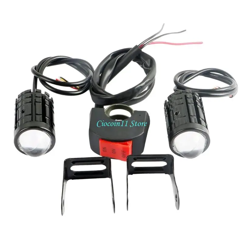 

Y1UB Aluminum Motorcycle Headlight with Double Beam Modes Tool Installation Upgrades for Nighttime Foggy Road Conditions