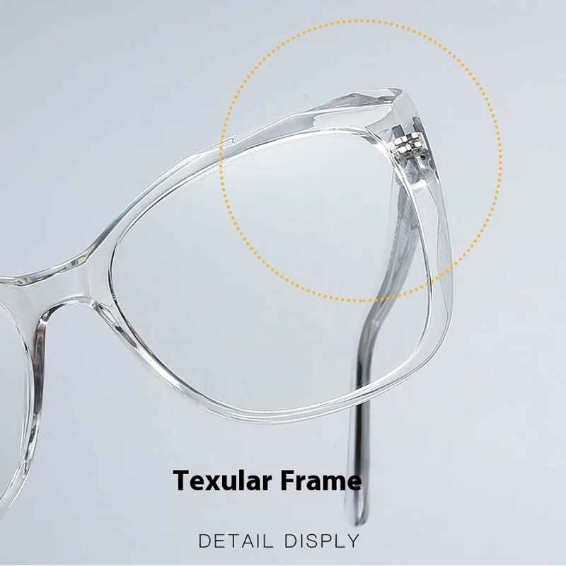 جديد عصري للمرأة العلامة التجارية تصميم عين القط TR90 لوحة نظارات إطار قصر النظر مد البصر متعدد البؤر وصفة طبية نظارات مخصصة